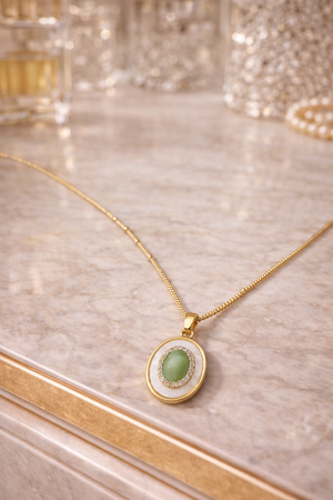 Liora Iridescent Oval Necklace