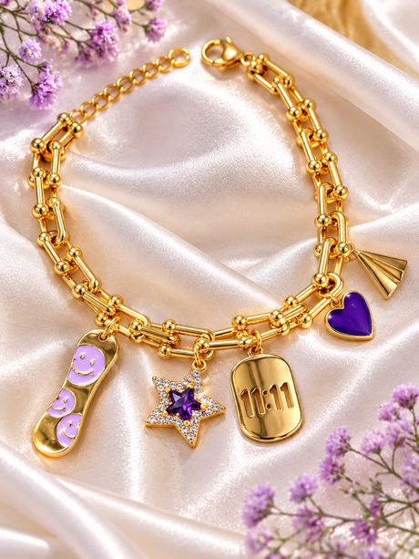 Violet Wishes Charm Bracelet