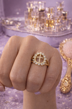 Divine Grace Open Cross Ring