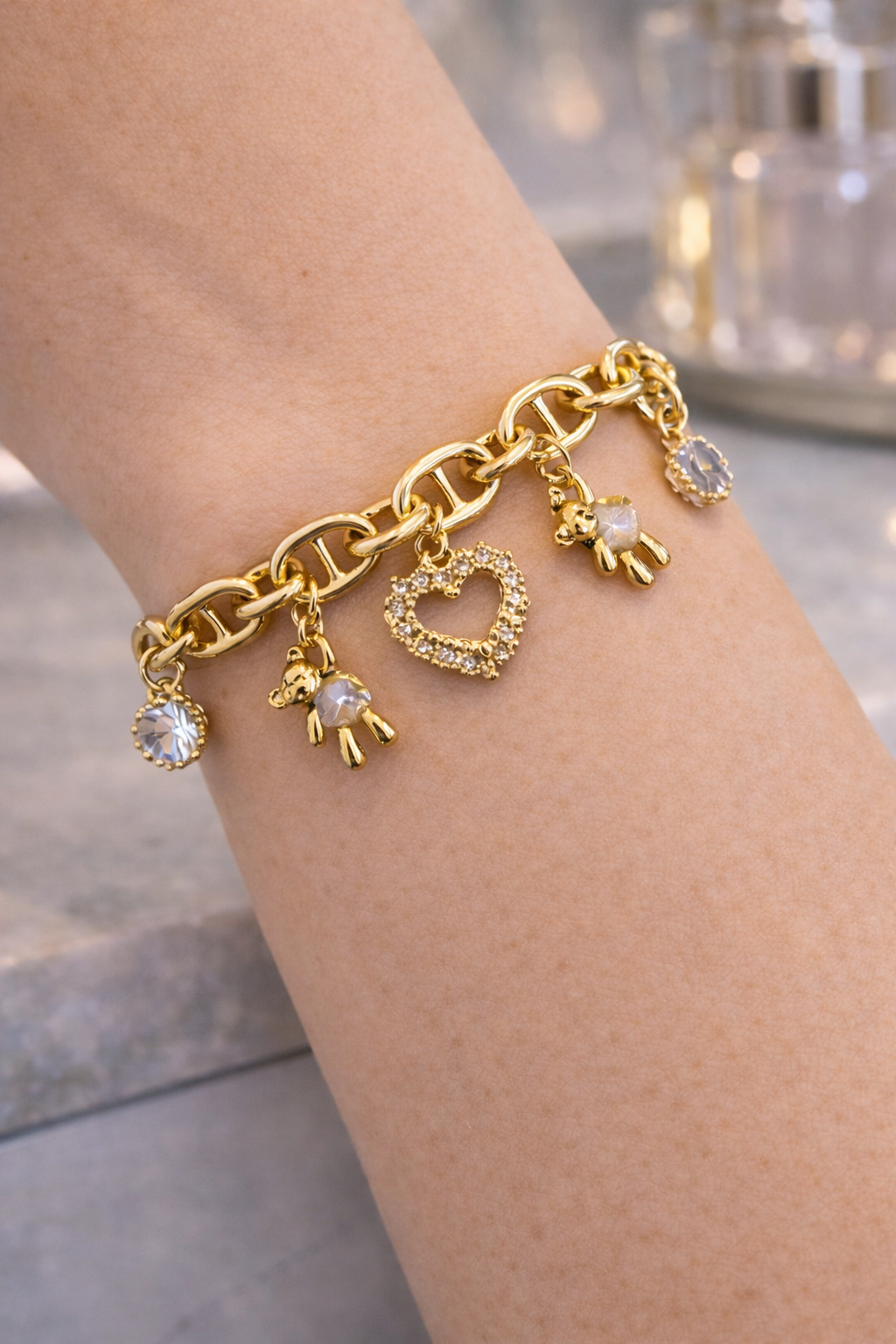 Adah Teddy Heart Bracelet