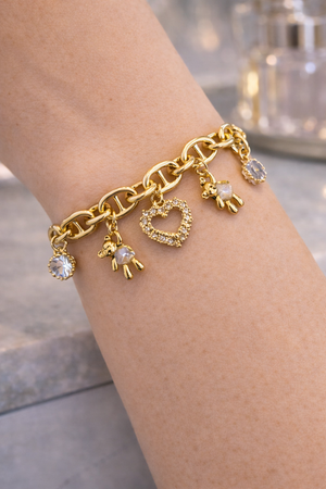 Adah Teddy Heart Bracelet