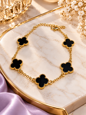 Midnight Clover Bracelet.