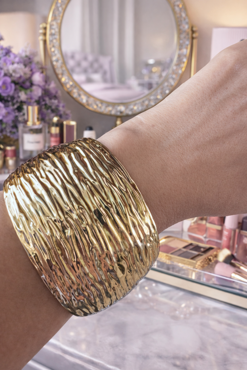 Aurelia Textured Wide Bangle