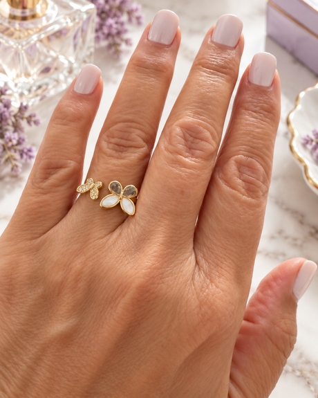 Marielle Double Butterfly Ring