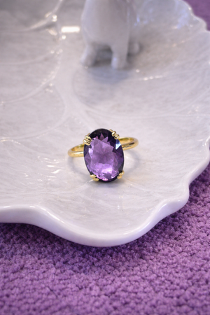Lydia Solitaire Adjustable Ring