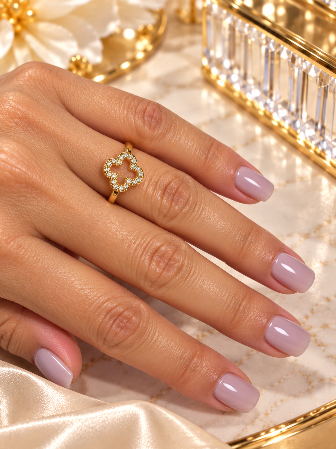 Amélie Open Clover Ring