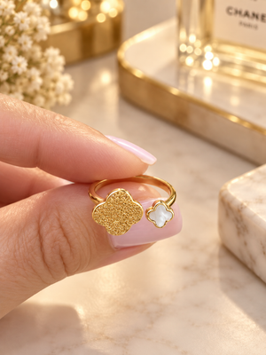 Noemi Double Clover Ring