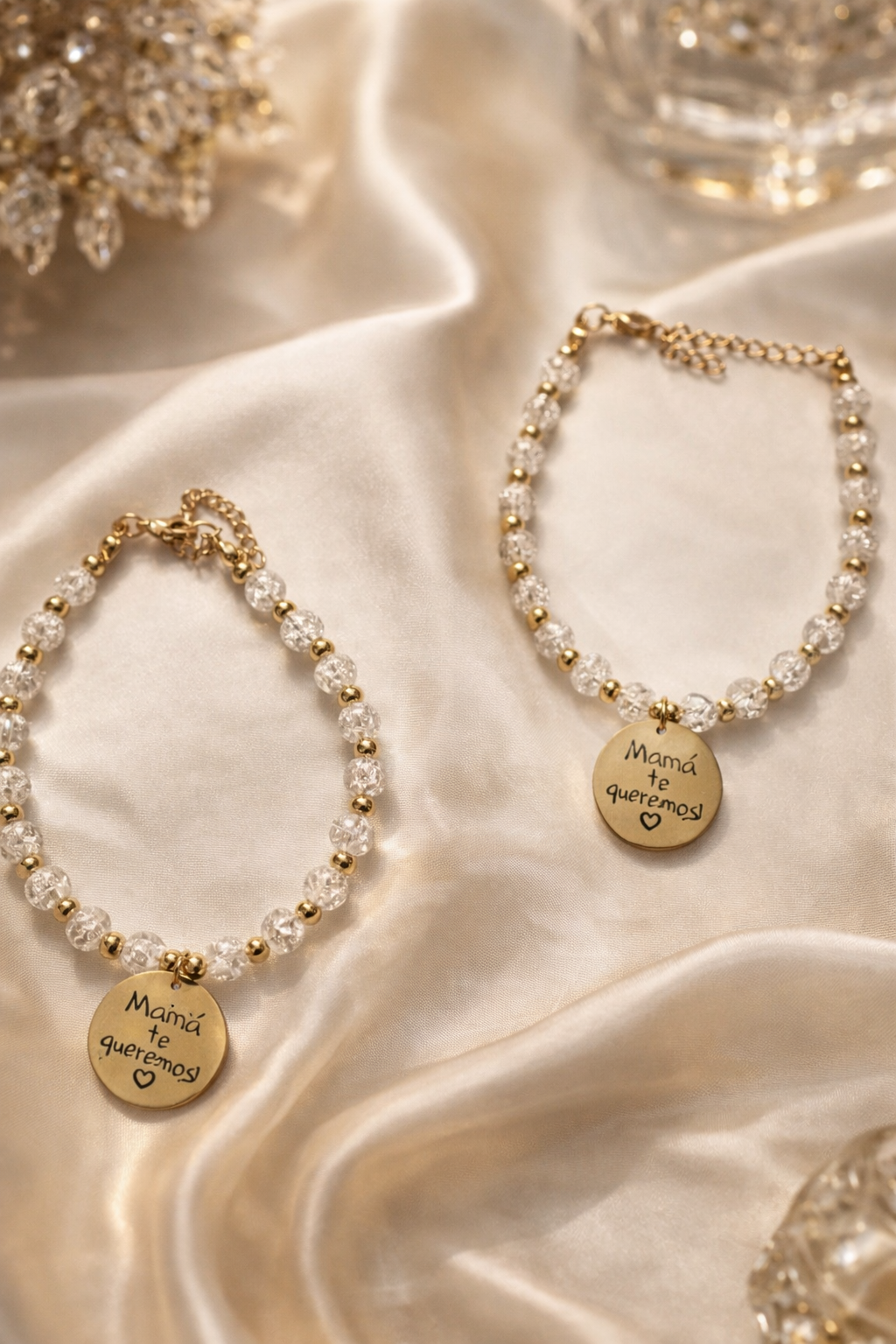 Stainless steel bracelet - Mamá te queremos