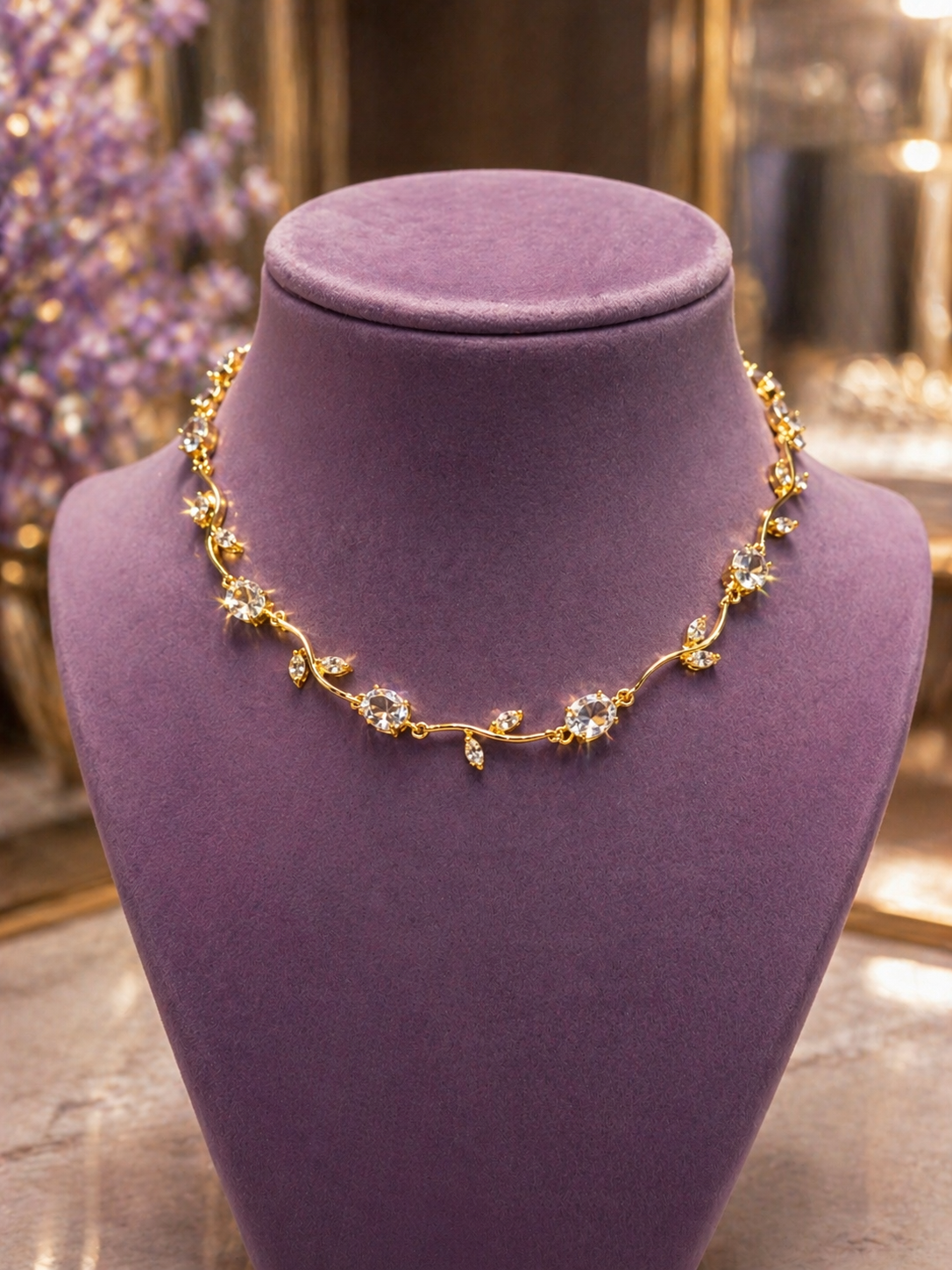 Aurielle Golden Leaf Necklace