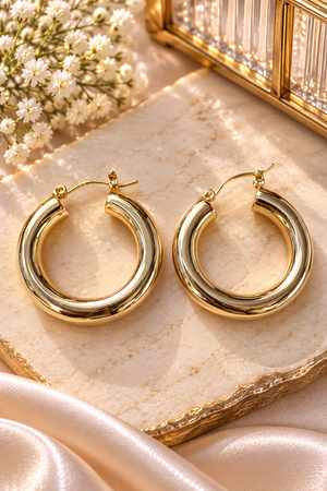 Nora Chunky Hoop Earrings
