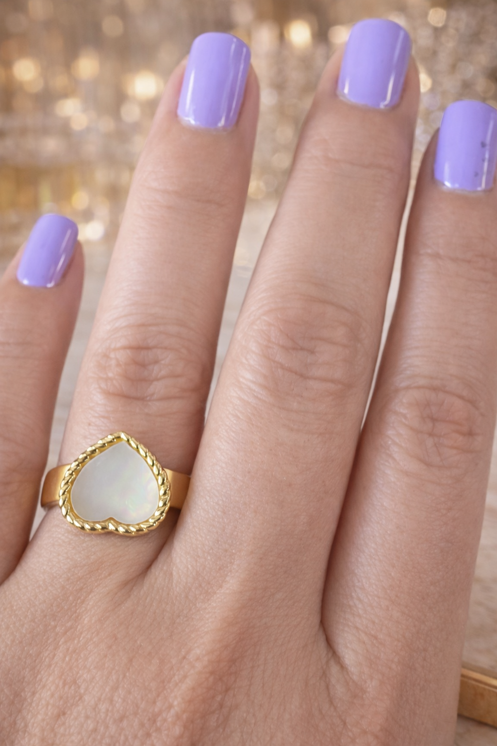 Amara Pearl Heart Ring