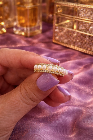 Celeste Pearl Glow Ring