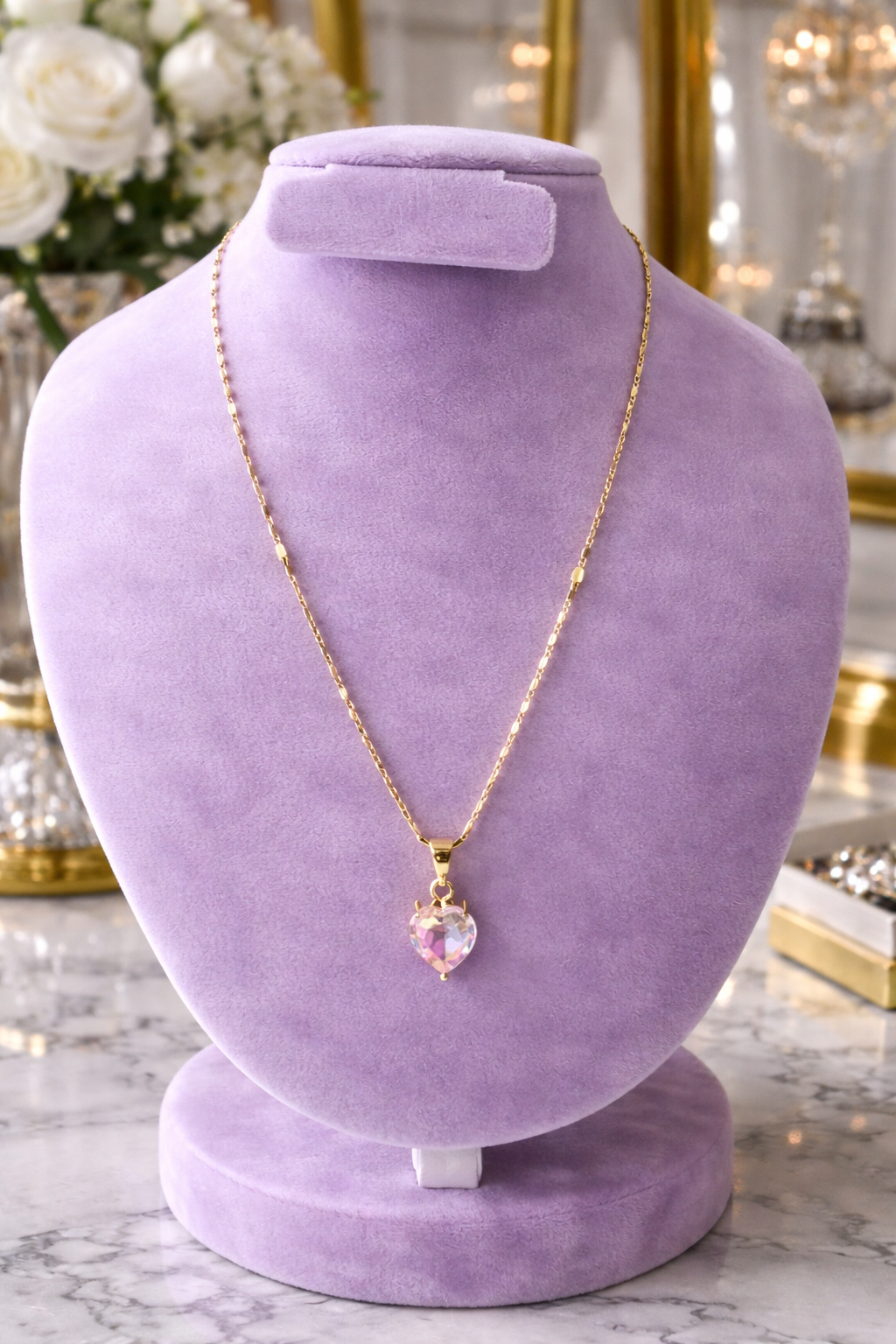 Hope Blush Heart Necklace