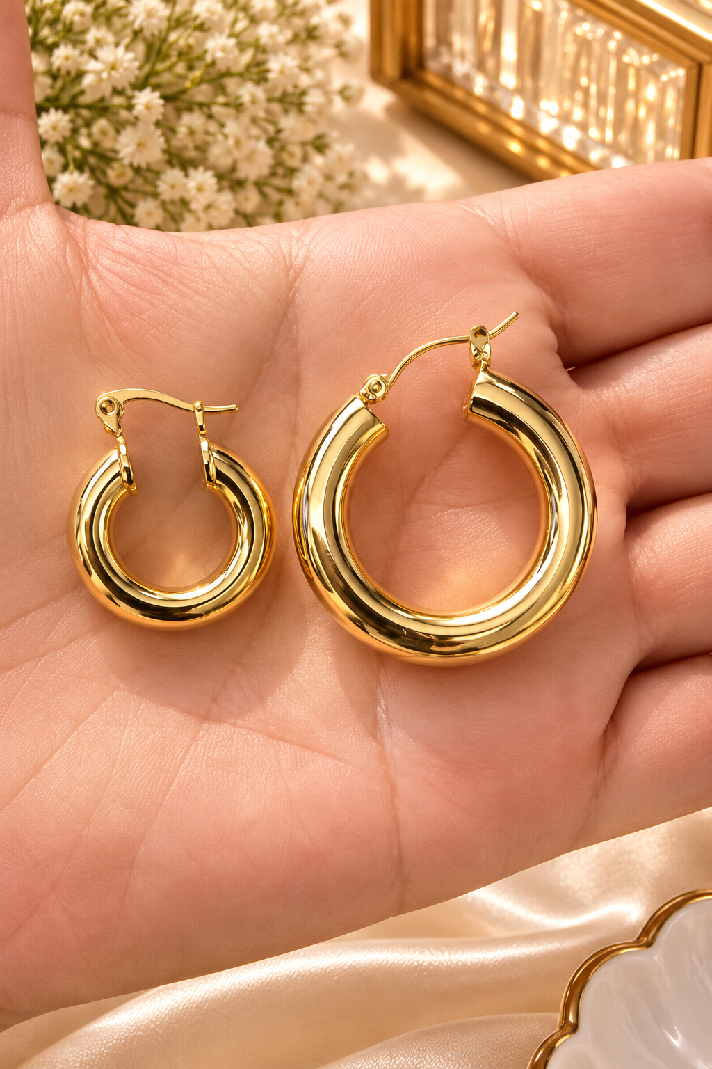 Nora Chunky Hoop Earrings