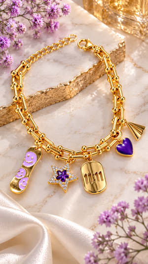 Violet Wishes Charm Bracelet
