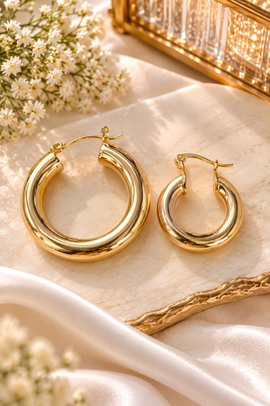 Nora Chunky Hoop Earrings