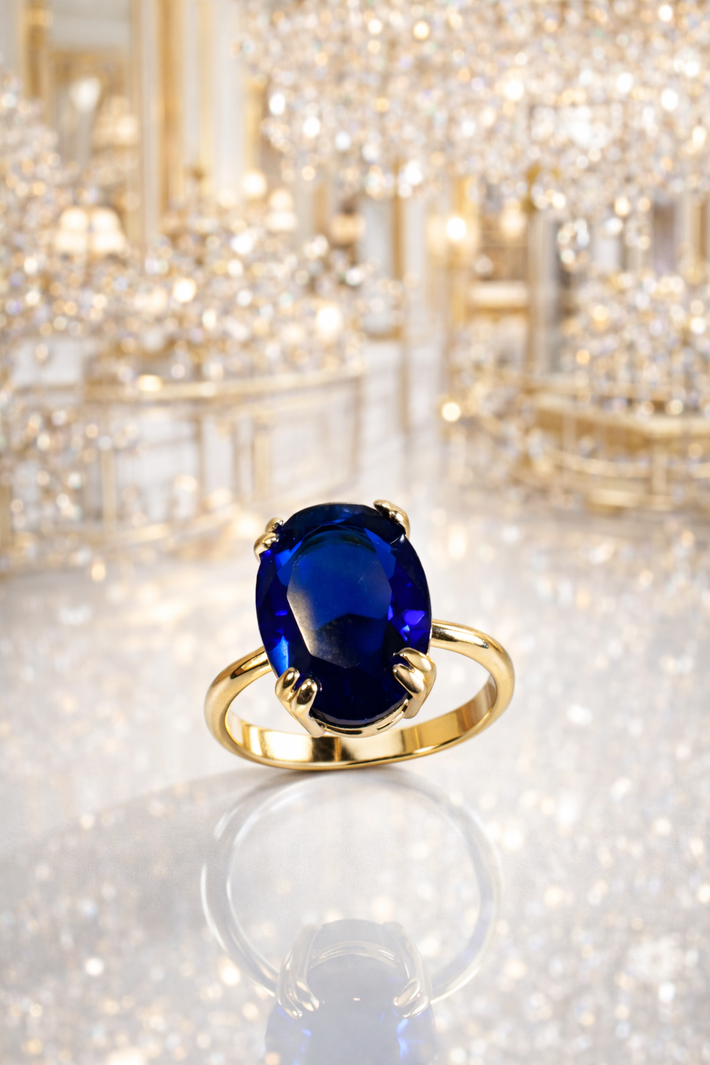 Lydia Solitaire Adjustable Ring
