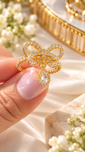 Rosalie Bow Charm Ring