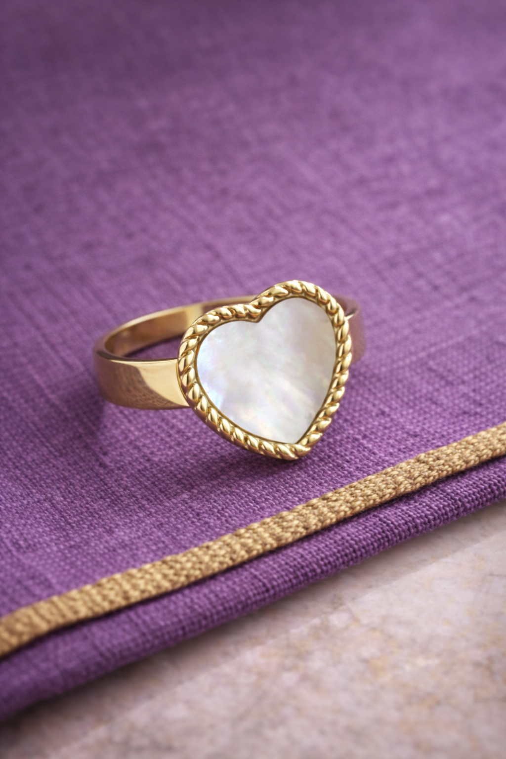 Amara Pearl Heart Ring