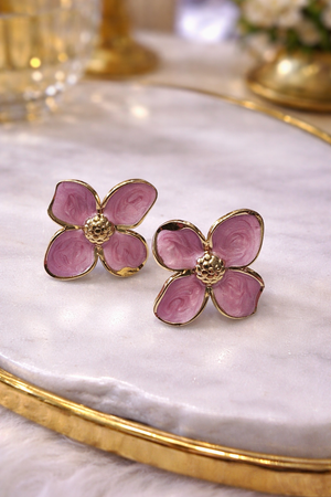 Golden Blush Bloom Earrings