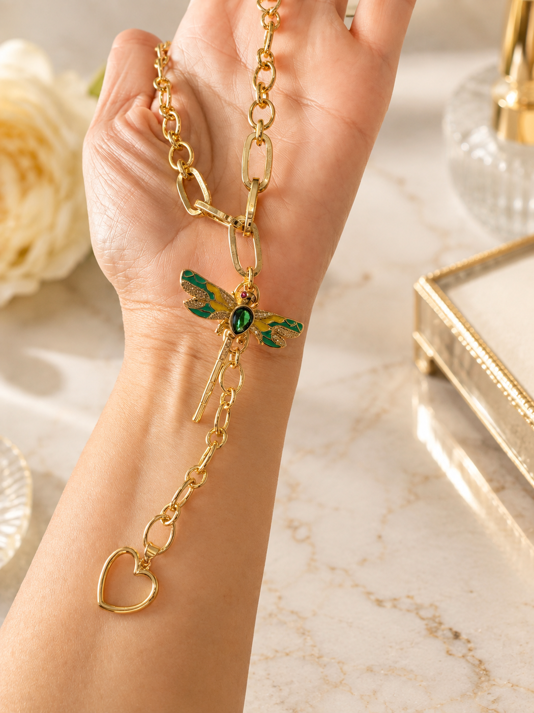 Elara Dragonfly necklace