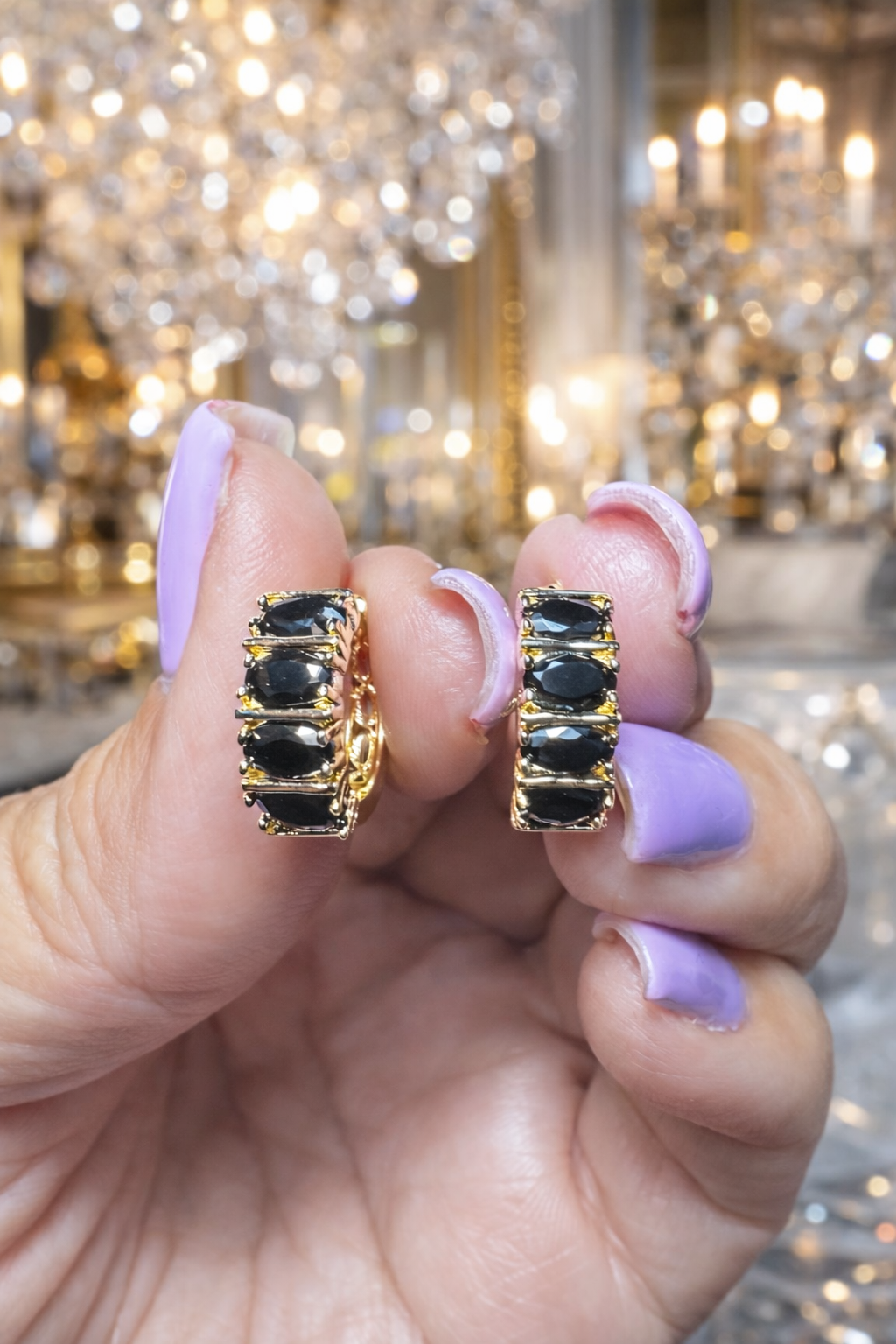 Keziah  Mini Bar Huggie Earrings