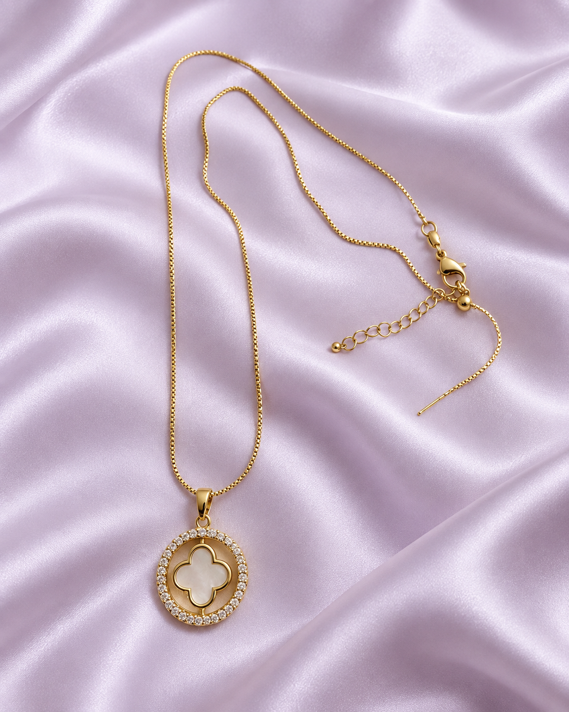 Camille Reversible Clover Necklace