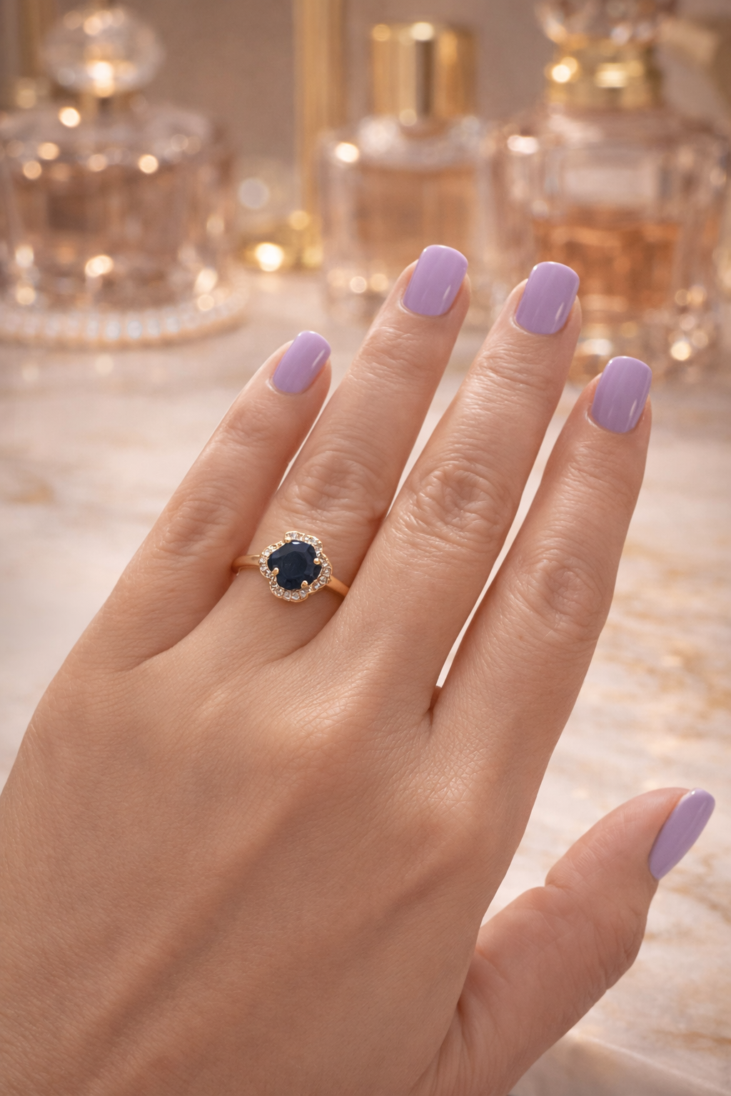 Sapphira Clover Statement Ring