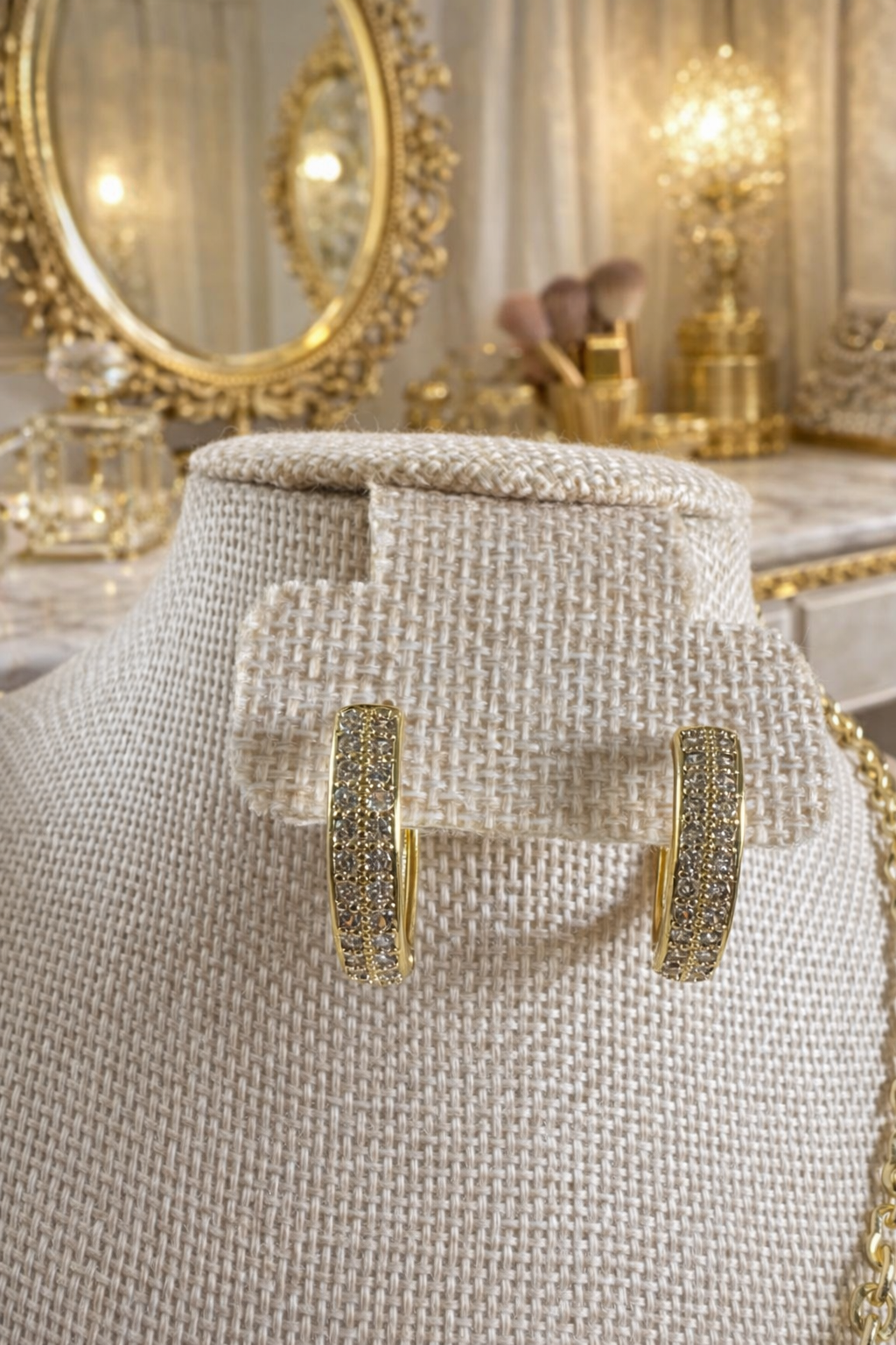 Hannah Pavé Hoop Earrings