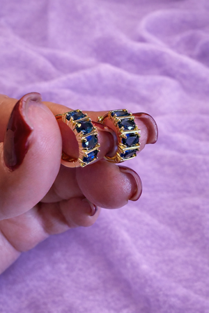 Keziah  Mini Bar Huggie Earrings