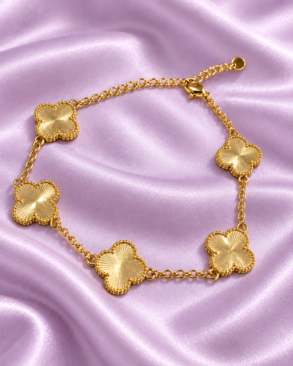 Aurelia Textured Clover Bracelet