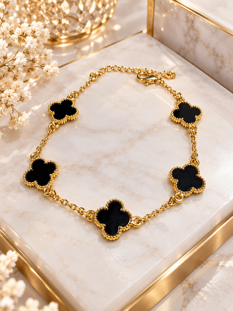 Midnight Clover Bracelet.