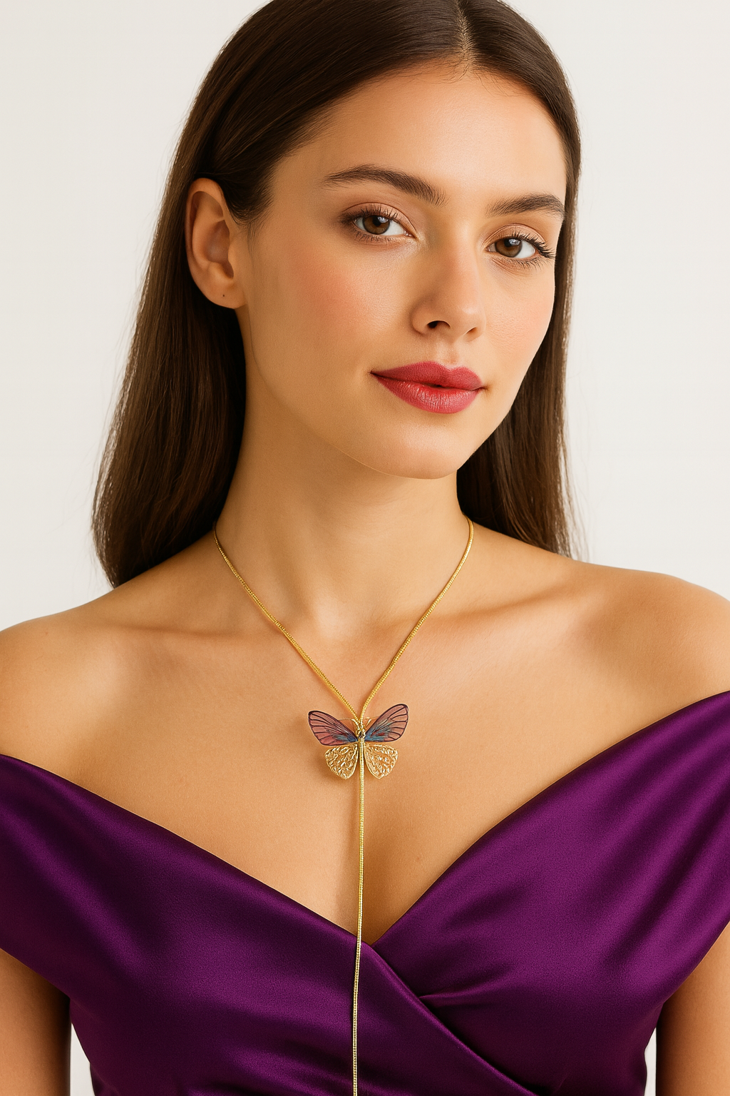 Butterfly Dreams Lariat Necklace - Adjustable