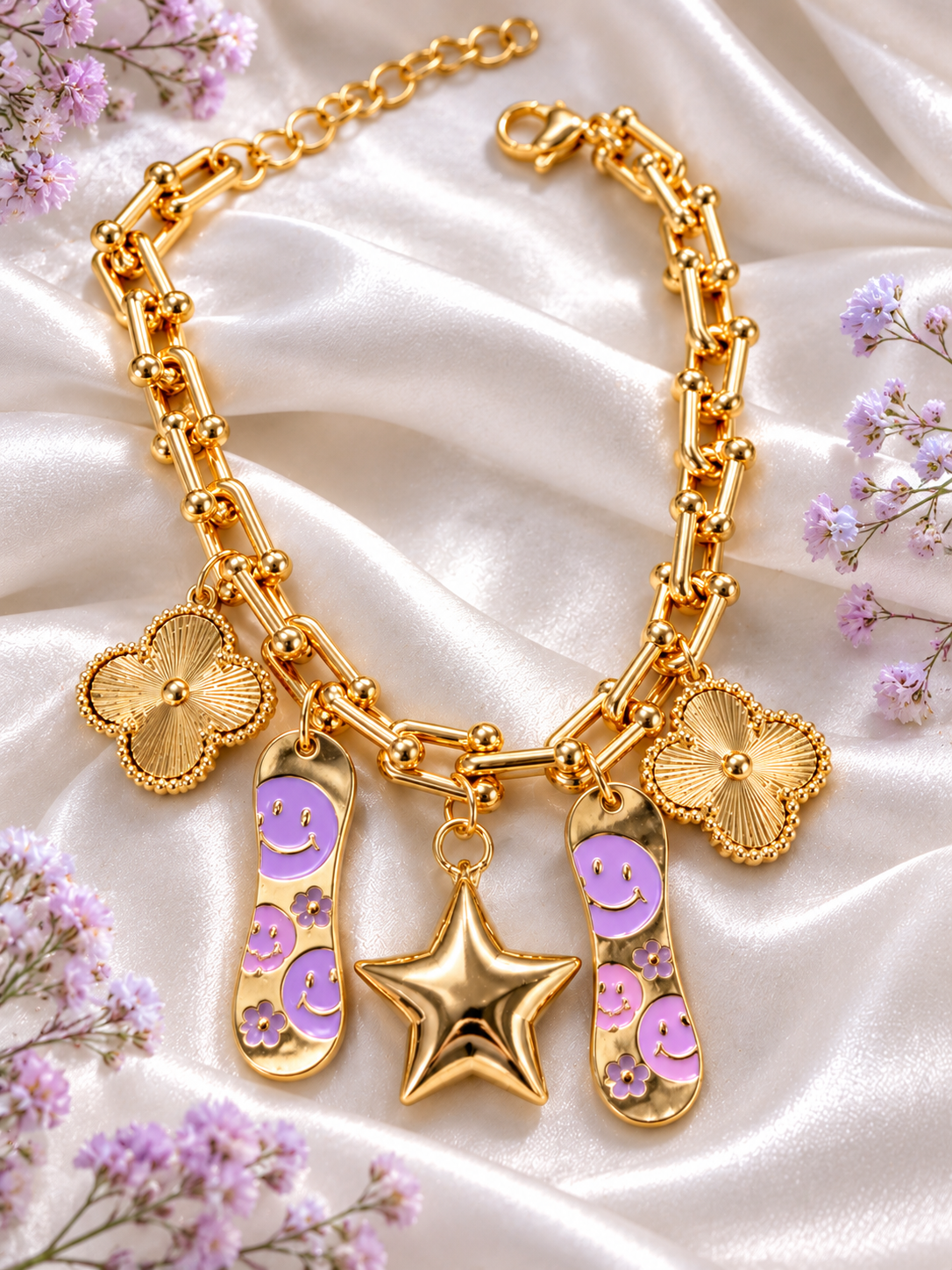 Riley Skateboard Charm Bracelet
