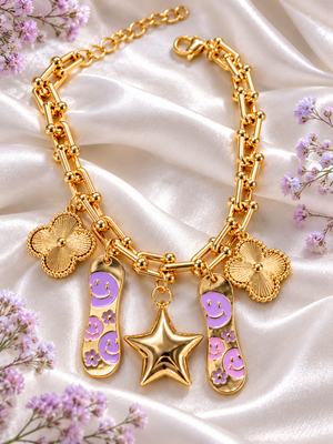 Riley Skateboard Charm Bracelet