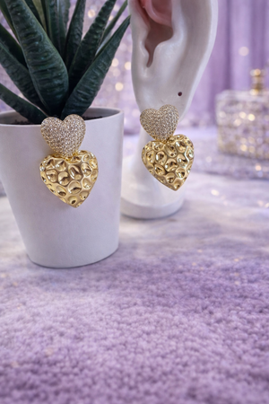 Priscilla Double Heart Earrings