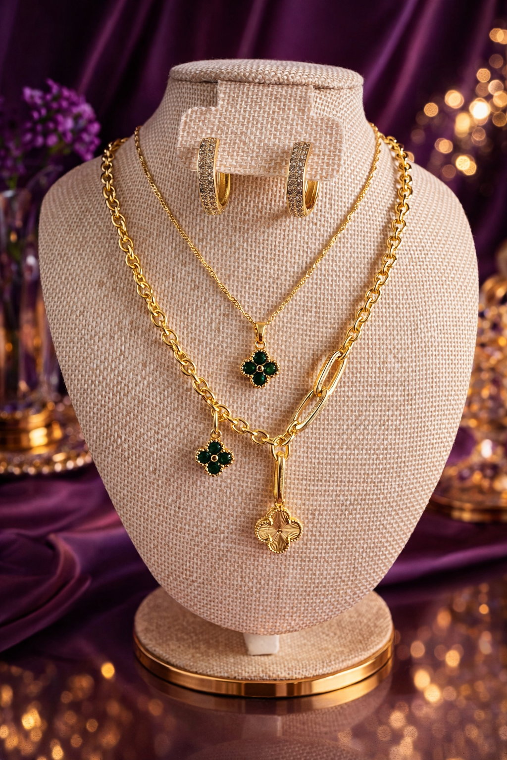 Eliana clover necklace