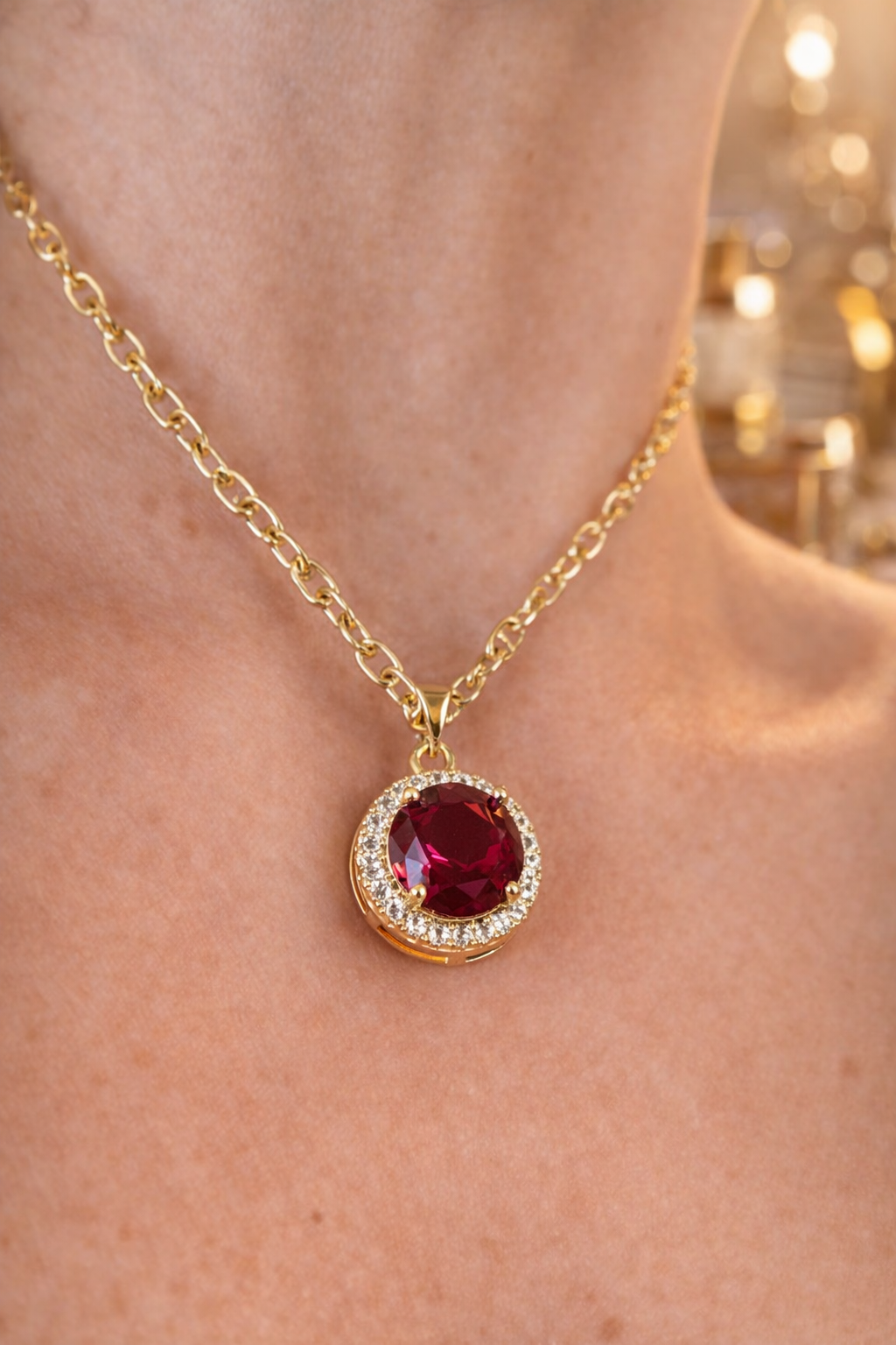 Liora Crystal Charm Necklace