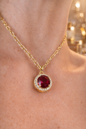 Liora Crystal Charm Necklace