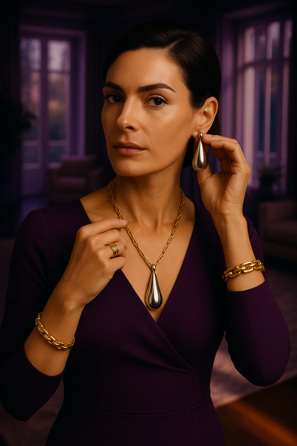 Drop maxi earrings