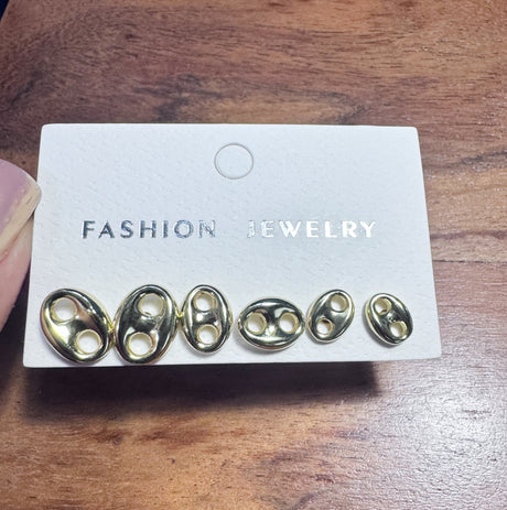 Arelis earrings - set of 3 pairs