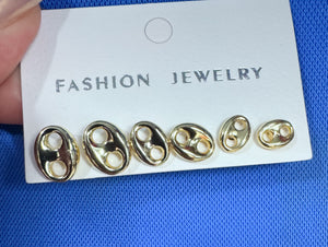 Arelis earrings - set of 3 pairs