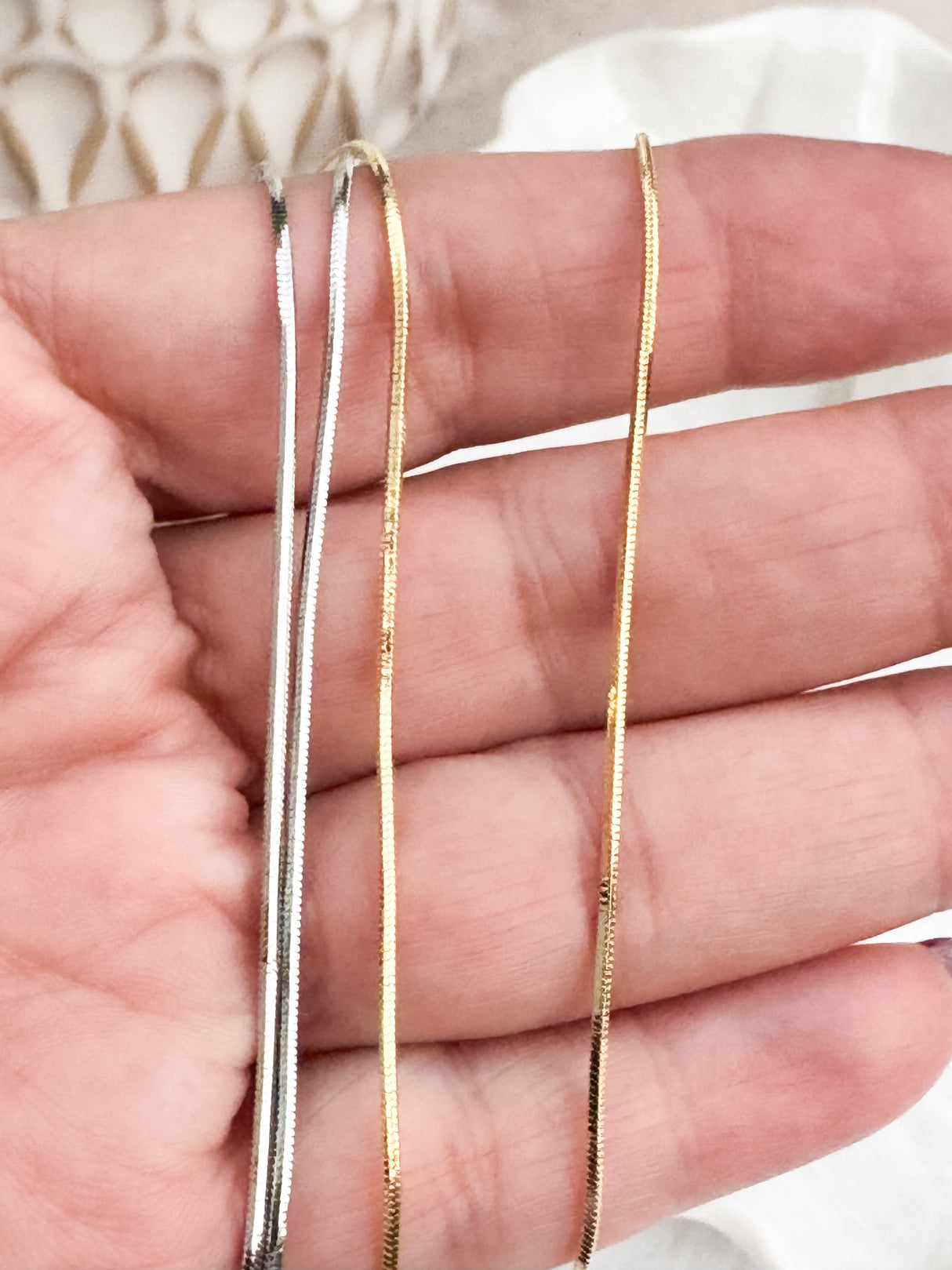 Prisma & Snake chain necklace