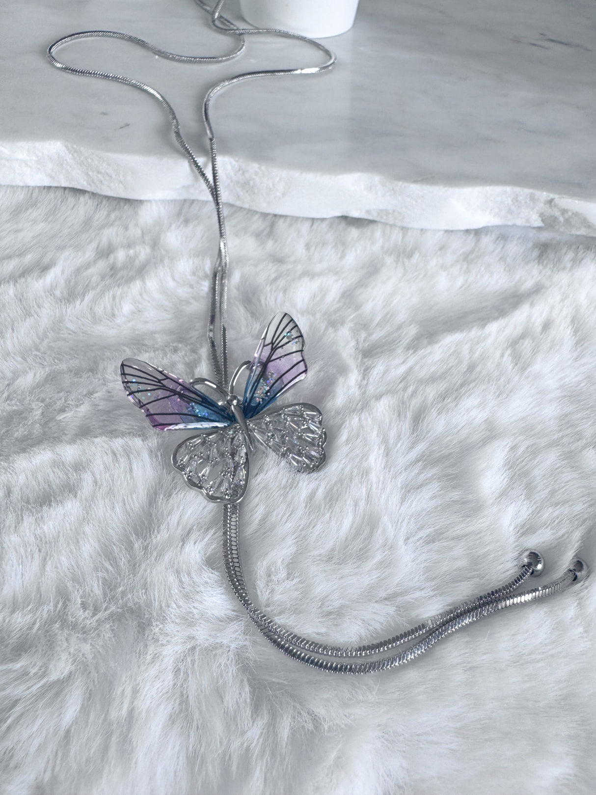 Butterfly Dreams Lariat Necklace - Adjustable