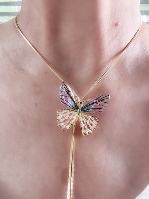 Butterfly Dreams Lariat Necklace - Adjustable