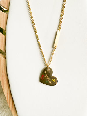 Merry Christmas necklace - stainless steel