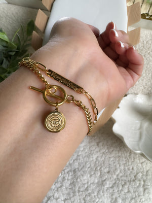 Merry Christmas bracelet - stainless steel