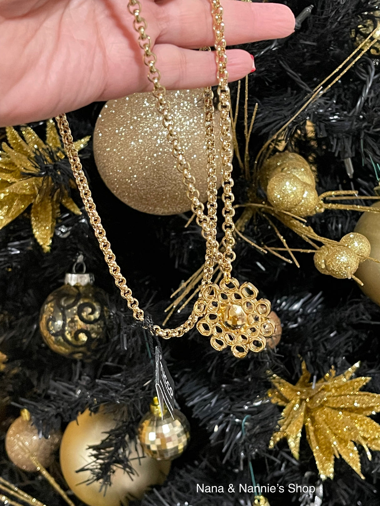 Tucco flower charm necklace