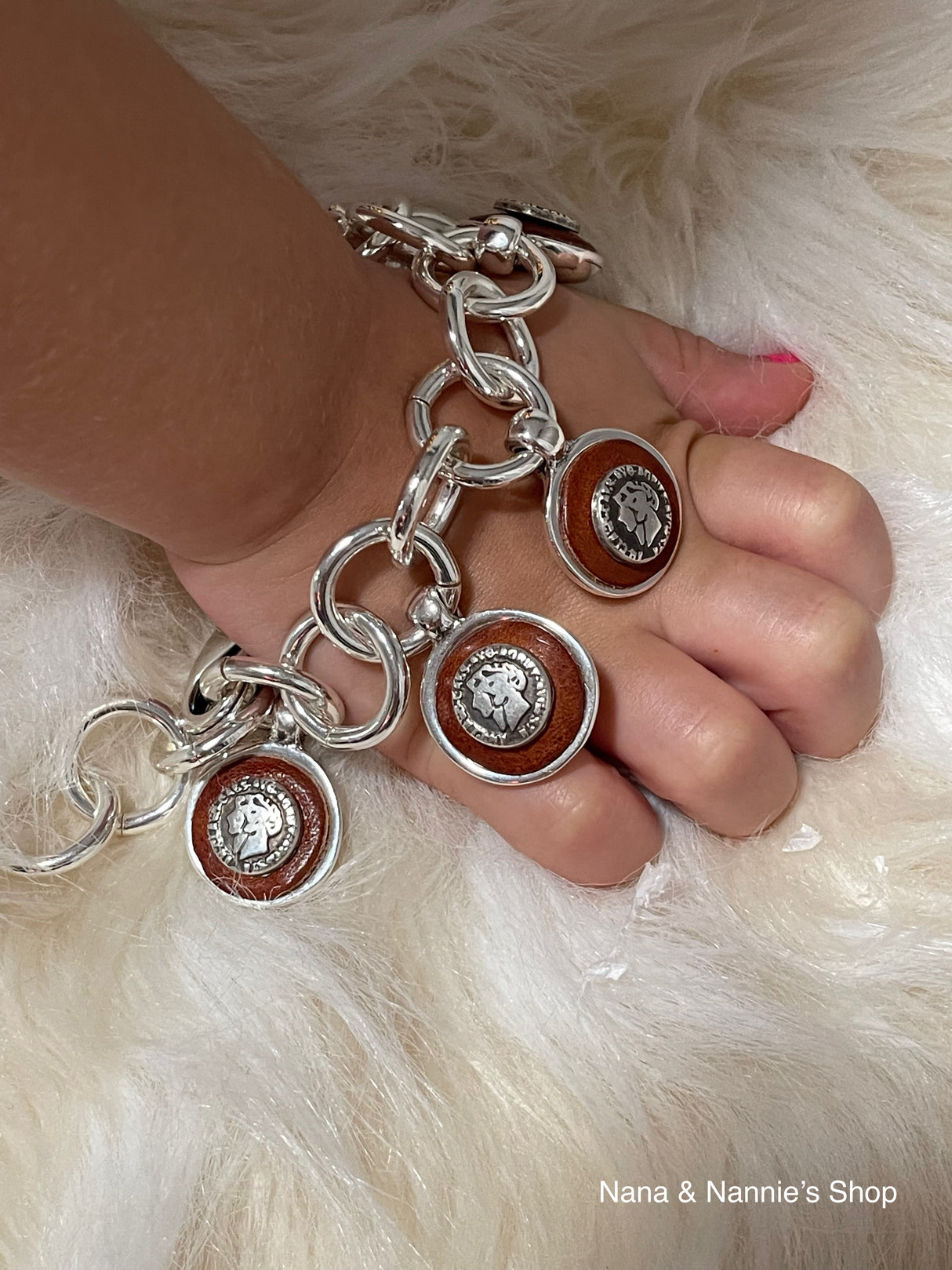 Coolskin coin leather bracelet