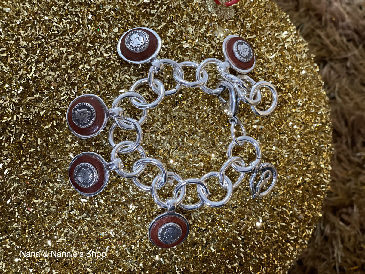 Coolskin coin leather bracelet